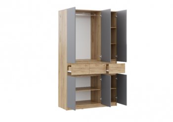 Шкаф 1200 мм Бостон Лайт ШК-003 серый (Стиль) в Асбесте - asbest.mebel-e96.ru