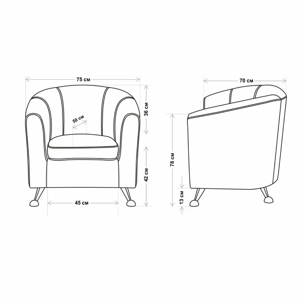 Кресло 600 Графит в Асбесте - asbest.mebel-e96.ru