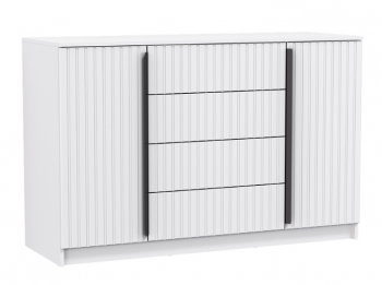 Комод 67.11 Брандо МДФ New белый (Олмеко) в Асбесте - asbest.mebel-e96.ru