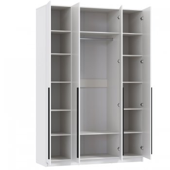 Шкаф 1600 мм 67.13 Брандо ЛДСП белый (высота 2400) (Олмеко) в Асбесте - asbest.mebel-e96.ru