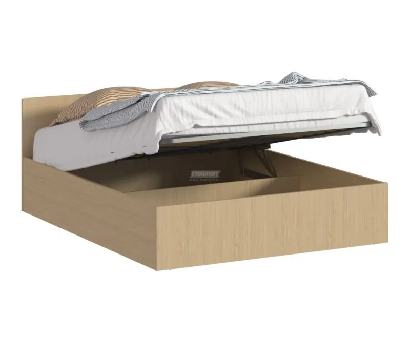 Кровать с подъемным механизмом Бруклин СБ-3359 (Дуб Винченца) (СП) в Асбесте - asbest.mebel-e96.ru