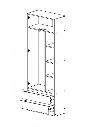 Шкаф 800 мм Челси Color (Миф) в Асбесте - asbest.mebel-e96.ru