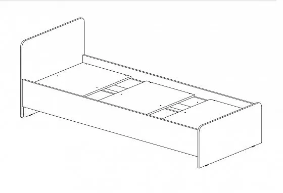 Кровать детская Челси Color (Миф) в Асбесте - asbest.mebel-e96.ru