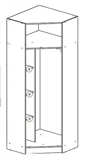 Шкаф угловой Челси Color (Миф) в Асбесте - asbest.mebel-e96.ru