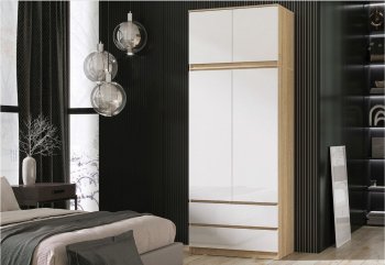 Шкаф Челси с антресолью 900 мм Сонома (Миф) в Асбесте - asbest.mebel-e96.ru