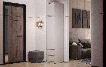 Пенал Челси 450 мм с антресолью Кашемир (Миф) в Асбесте - asbest.mebel-e96.ru