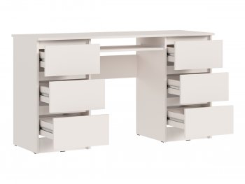 Письменный стол Челси 6 ящиков кашемир (Миф) в Асбесте - asbest.mebel-e96.ru