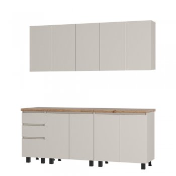 Кухонный гарнитур Честер 2000 мм кашемир (БТС) в Асбесте - asbest.mebel-e96.ru