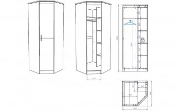 Шкаф угловой Денвер (СБК) в Асбесте - asbest.mebel-e96.ru