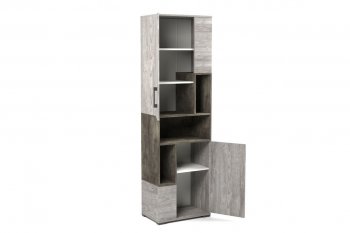 Пенал Д-10 открытый Денвер Риббек серый (СБК) в Асбесте - asbest.mebel-e96.ru