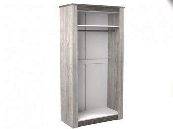 Шкаф 1100 мм 2-х дверный Денвер Риббек серый (СБК) в Асбесте - asbest.mebel-e96.ru