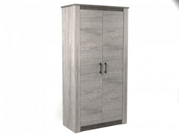 Шкаф 1100 мм 2-х дверный Денвер Риббек серый (СБК) в Асбесте - asbest.mebel-e96.ru | фото