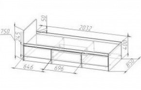 Детская кровать Юниор-5 ЛДСП в Асбесте - asbest.mebel-e96.ru