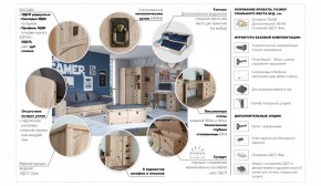 Детская Система Валенсия Комод 5ящ Дуб сонома в Асбесте - asbest.mebel-e96.ru