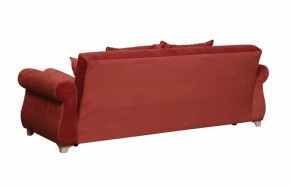 Диван - кровать Порто (микровелюр Гавайи бордо/микровелюр италия/микровельвет крем) с подушками в Асбесте - asbest.mebel-e96.ru