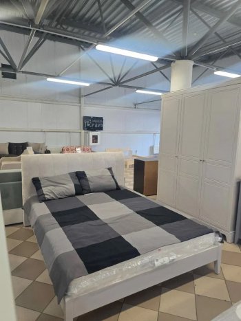 Кровать из массива Джали льняной (БМ) в Асбесте - asbest.mebel-e96.ru