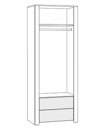 Шкаф 860 мм для одежды Джастин 13.339 (Моби) в Асбесте - asbest.mebel-e96.ru