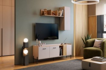 Стенка Доминика модульная  (Мебельсон) в Асбесте - asbest.mebel-e96.ru