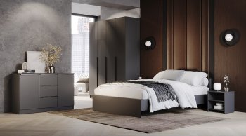 Спальный гарнитур Элегант, графит, модульный (Лин) в Асбесте - asbest.mebel-e96.ru