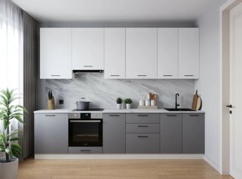 Кухонный гарнитур высокий Элеганция 3000 мм (Санвут) в Асбесте - asbest.mebel-e96.ru