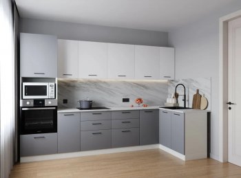 Угловой кухонный гарнитур Элеганция 3200*1400 мм (Санвут) в Асбесте - asbest.mebel-e96.ru