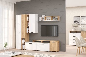 Стенка Эльза комп.2 (Зарон) в Асбесте - asbest.mebel-e96.ru