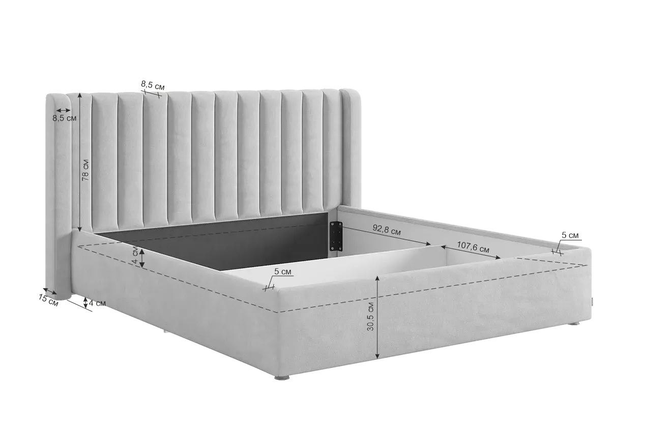 Кровать с подъемным механизмом Ева (Мебельсон) в Асбесте - asbest.mebel-e96.ru