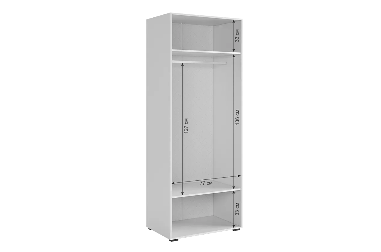 Шкаф 800 мм Ева двухдверный 102.01 (Мебельсон) в Асбесте - asbest.mebel-e96.ru