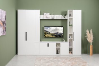 Стенка Эйр модульная, белый (Моби) в Асбесте - asbest.mebel-e96.ru