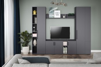 Шкаф для одежды 800 мм Эйр 13.340 графит (Моби) в Асбесте - asbest.mebel-e96.ru