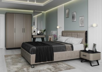 Спальный гарнитур Фиделия, модульный (Олмеко) в Асбесте - asbest.mebel-e96.ru