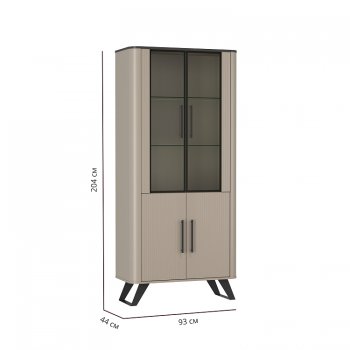 Шкаф витрина 76.01 Фиделия (Олмеко) в Асбесте - asbest.mebel-e96.ru