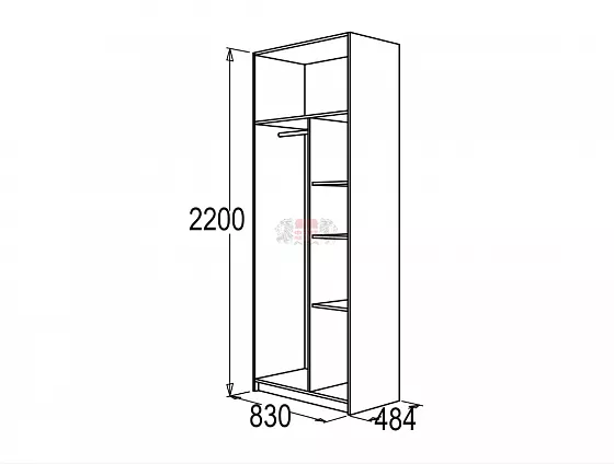 Шкаф 800 мм для одежды и белья Флагман-4 в Асбесте - asbest.mebel-e96.ru