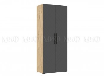 Спальный гарнитур Флэш крафт/графит, модульный (Миф) в Асбесте - asbest.mebel-e96.ru
