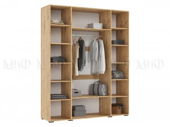 Спальный гарнитур Флэш крафт/белый, модульный (Миф) в Асбесте - asbest.mebel-e96.ru