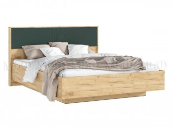 Кровать парящая с ПМ Флэш грин/дуб крафт (Миф) в Асбесте - asbest.mebel-e96.ru | фото
