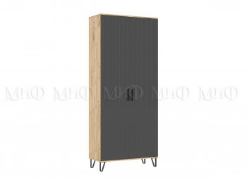 Шкаф 900 мм Флэш (прихожая) крафт/графит (Миф) в Асбесте - asbest.mebel-e96.ru