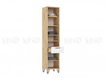 Пенал открытый 450 мм Флэш (прихожая) крафт/белый (Миф) в Асбесте - asbest.mebel-e96.ru