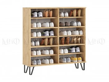 Обувница Флэш крафт/грин (Миф) в Асбесте - asbest.mebel-e96.ru
