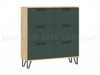 Обувница Флэш крафт/грин (Миф) в Асбесте - asbest.mebel-e96.ru