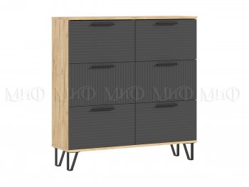 Обувница Флэш крафт/графит (Миф) в Асбесте - asbest.mebel-e96.ru