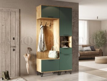 Прихожая Флэш комп.1, крафт/графит (Миф) в Асбесте - asbest.mebel-e96.ru