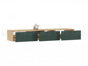 Стенка Флэш комп.2 крафт/грин (Миф) в Асбесте - asbest.mebel-e96.ru