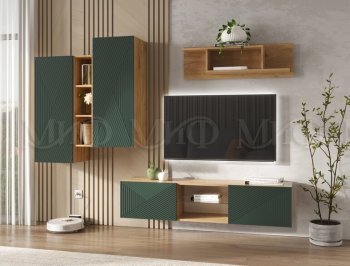 Стенка Флэш крафт/грин (Миф) в Асбесте - asbest.mebel-e96.ru