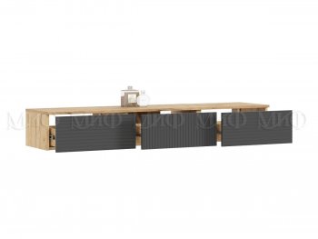 Стенка Флэш комп.2 крафт/графит (Миф) в Асбесте - asbest.mebel-e96.ru
