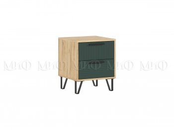 Тумба прикроватная Флэш крафт/грин, 2 шт (Миф) в Асбесте - asbest.mebel-e96.ru
