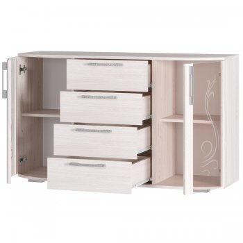 Комод Флорида ясень белый (БТС) в Асбесте - asbest.mebel-e96.ru