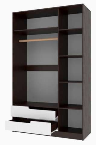 Шкаф 1200 мм 3-х створчатый Гавана белый (Текс) в Асбесте - asbest.mebel-e96.ru