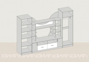 Гостиная Аллегро с 2 шкафами вариант-5 (венге/дуб белфорт) в Асбесте - asbest.mebel-e96.ru