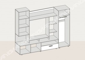 Гостиная Аллегро вариант-3 (Венге/Белфорт) в Асбесте - asbest.mebel-e96.ru